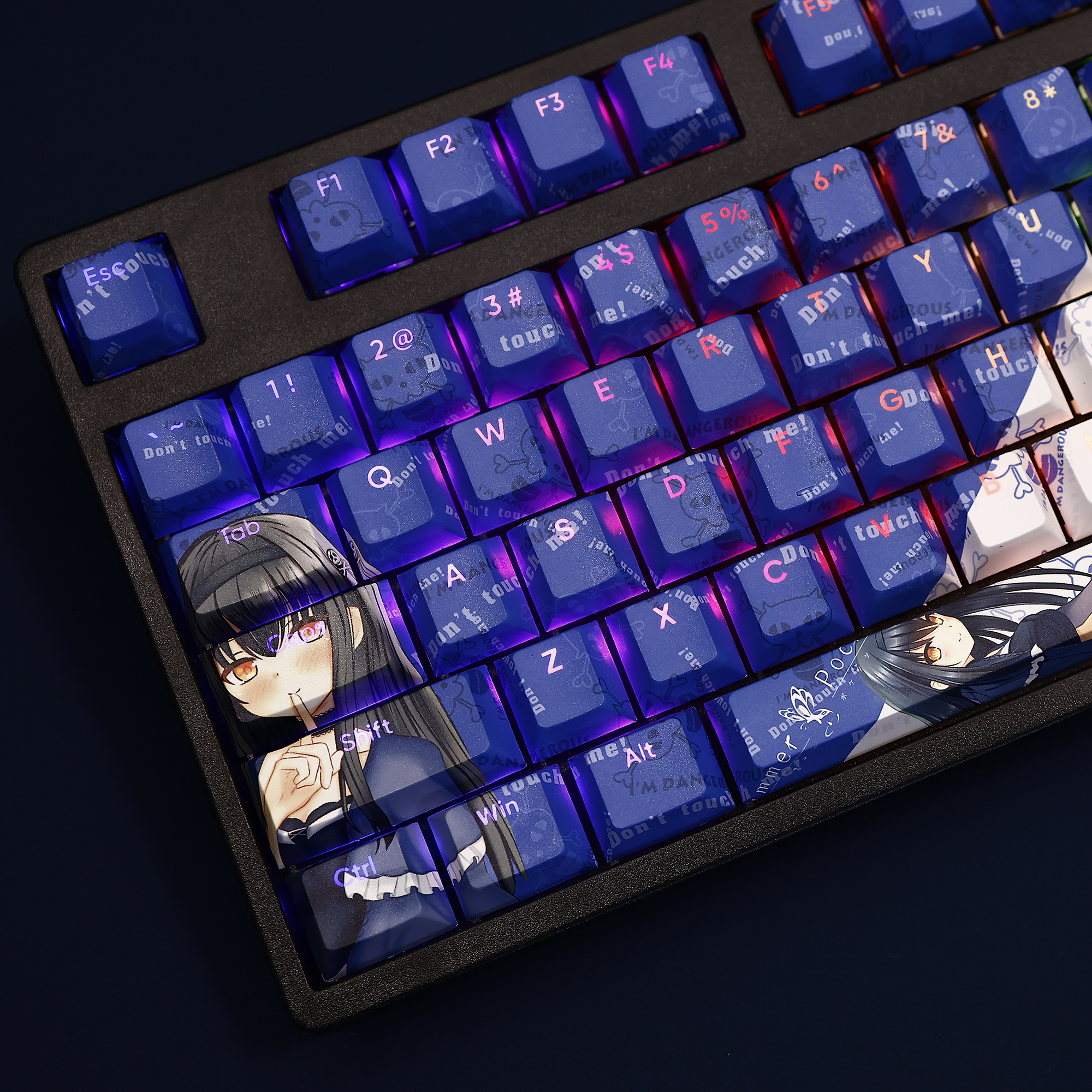 久島鷗Summer Pockets透光RGB108鍵標準配列衛星軸鍵帽-ZUIHANG SHOP