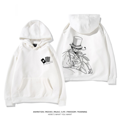 名偵探柯南 怪盜基德 2025秋冬新款 親子情侶裝連帽衛衣