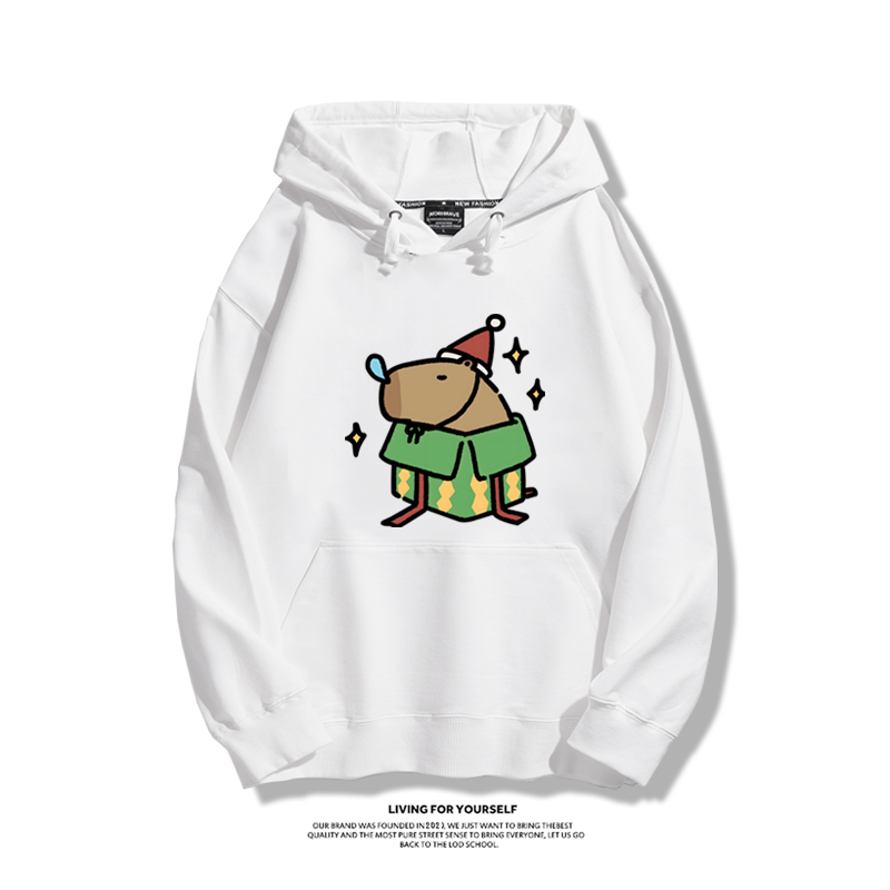 卡皮巴拉聖誕新款 親子情侶男女款連帽衛衣-ZUIHANG SHOP