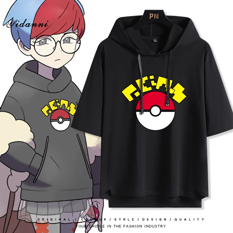 寶可夢新款 親子情侶男女款連帽短袖T恤-ZUIHANG SHOP