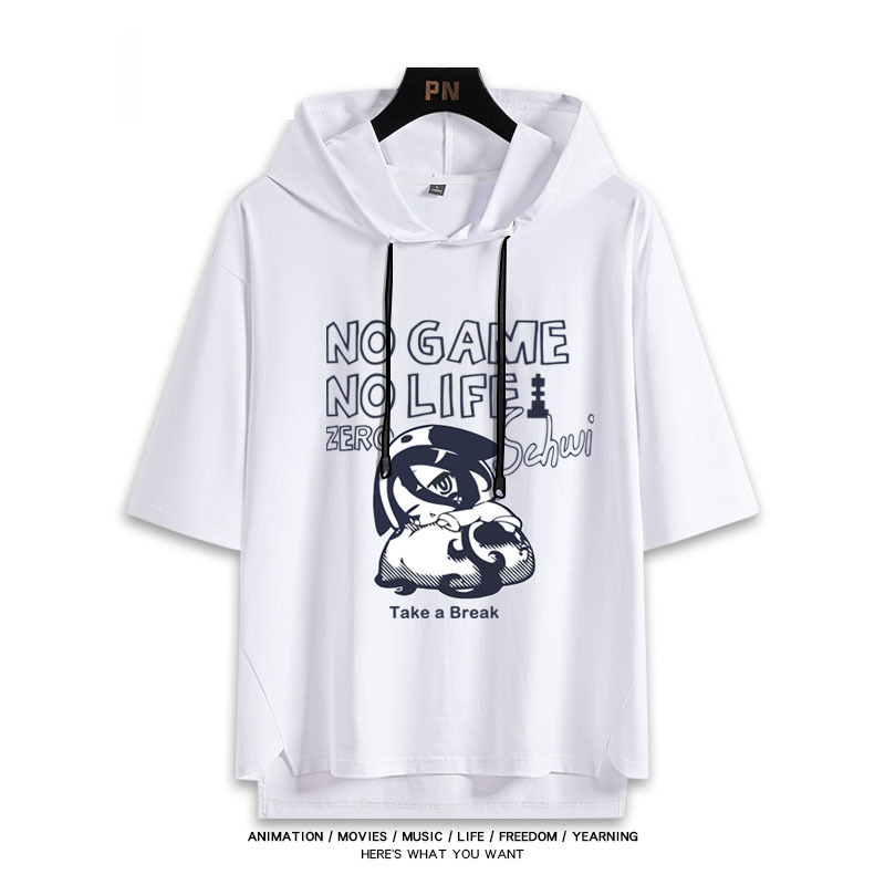 NO GAME NO LIFE 遊戲人生 連帽短袖T恤-ZUIHANG SHOP