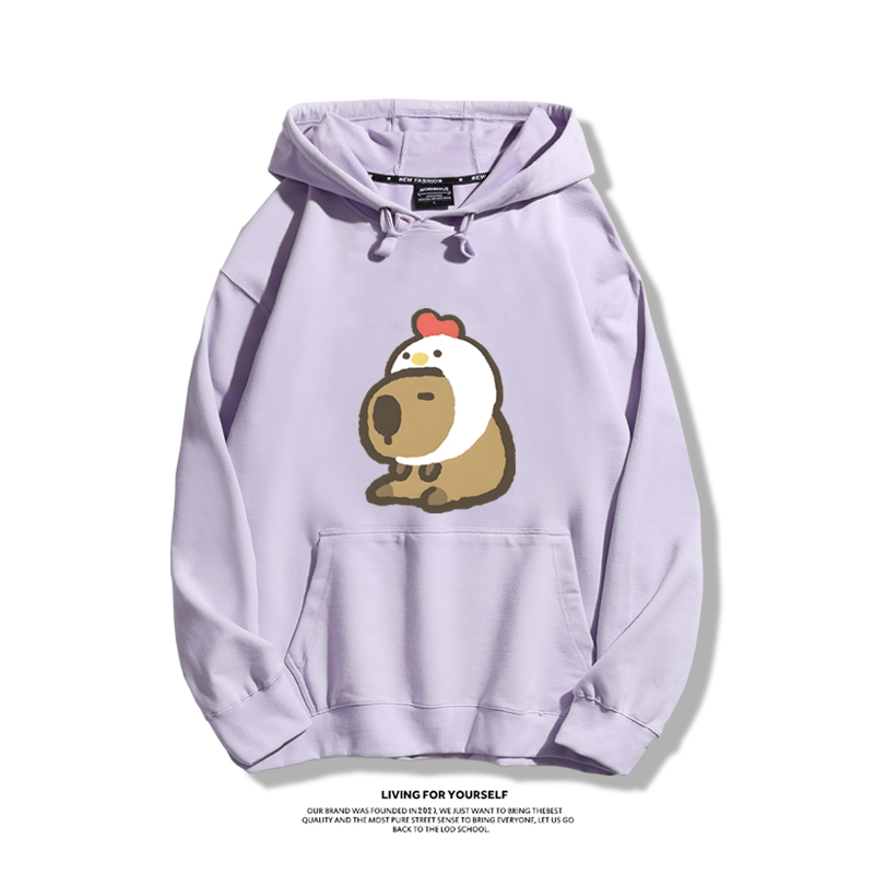 Q版卡皮巴拉新款 親子情侶男女款連帽衛衣-ZUIHANG SHOP