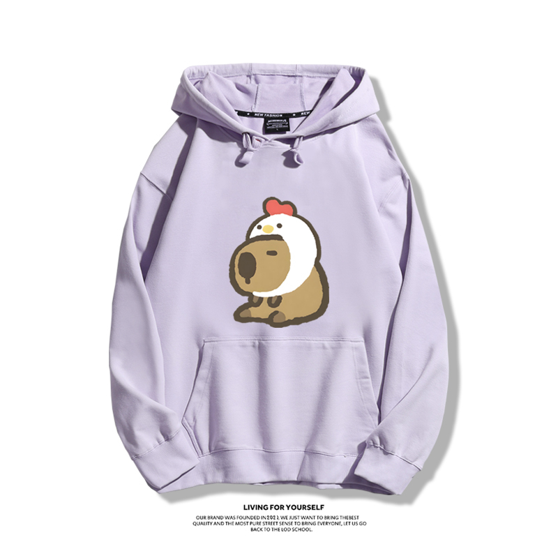 Q版卡皮巴拉新款 親子情侶男女款連帽衛衣-ZUIHANG SHOP