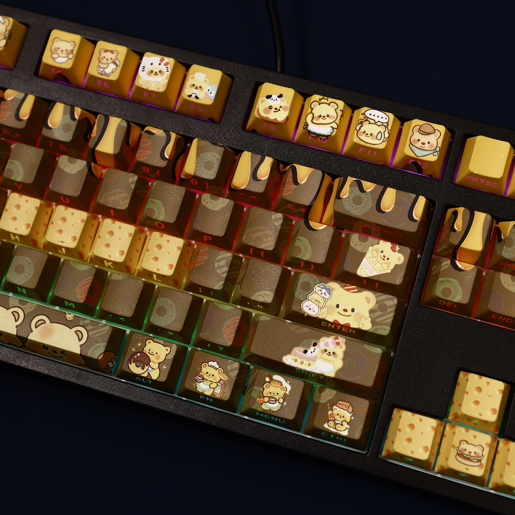 奶油小熊 108鍵 標準配列 衛星軸鍵帽-ZUIHANG SHOP