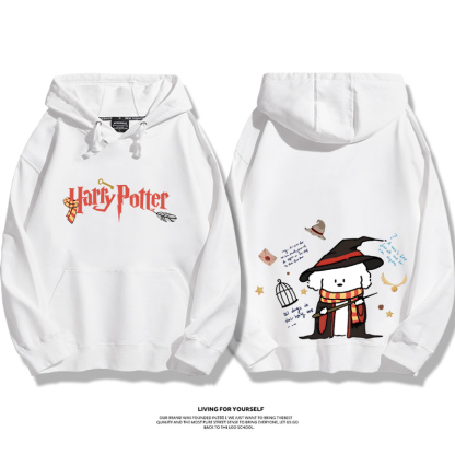 哈利波特聯名線條小狗新款 親子情侶男女款連帽衛衣-ZUIHANG SHOP