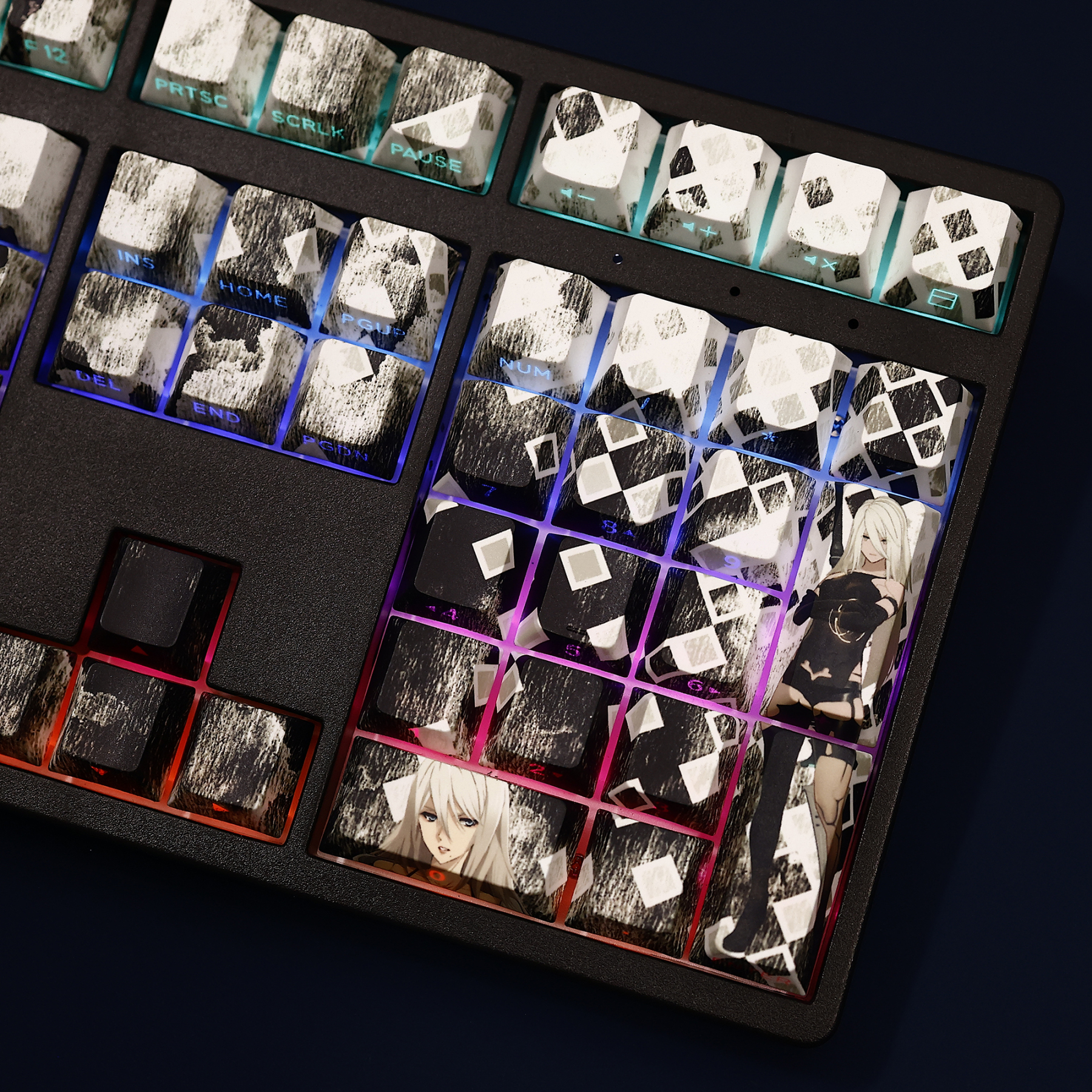 尼爾機械紀元A2透光RGB108鍵標準配列衛星軸鍵帽-ZUIHANG SHOP