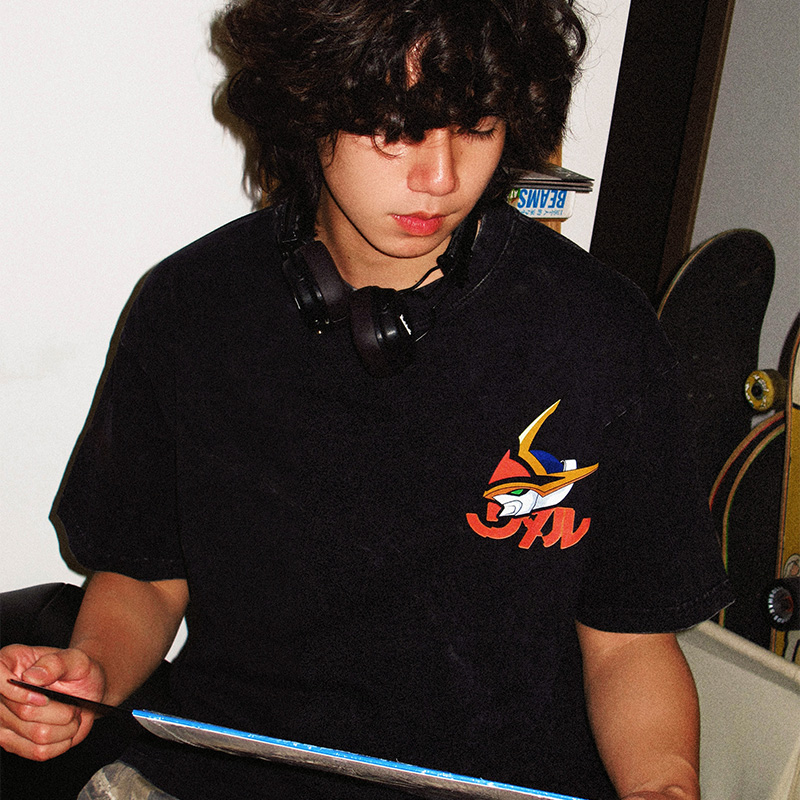 日系復古動漫 魔神英雄傳 創界山 水洗做舊純棉古着寬鬆短袖T恤