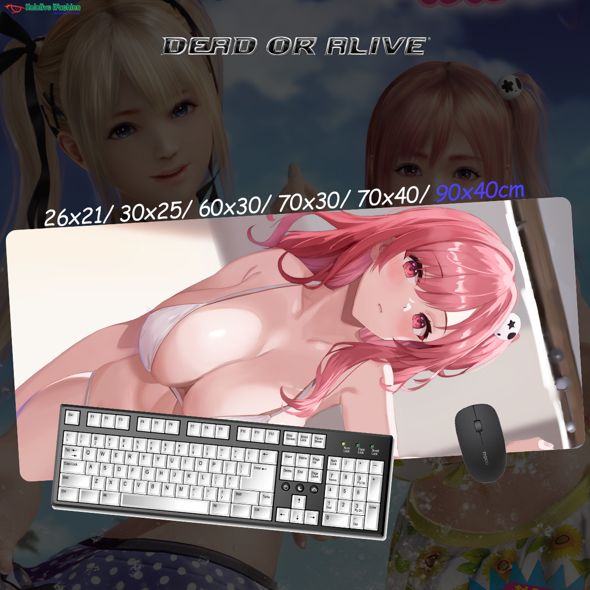 生死格鬥系列 超大鎖邊主題桌墊 布質滑鼠墊