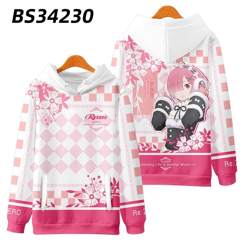 從零開始的异世界生活 親子情侶男女款連帽衛衣-ZUIHANG SHOP