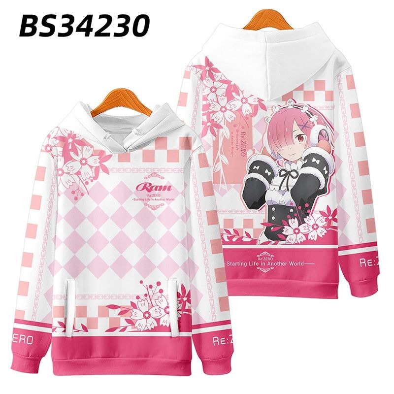 從零開始的异世界生活 親子情侶男女款連帽衛衣-ZUIHANG SHOP