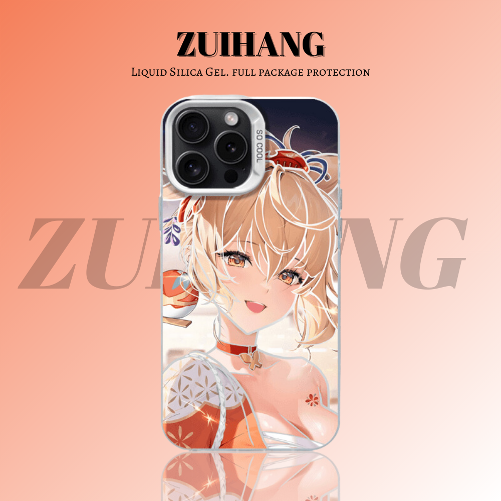 原神彩銀線條漸變防摔手機殼-ZUIHANG SHOP