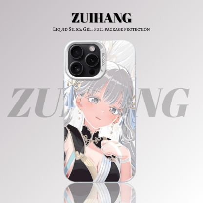 鳴潮彩銀線條漸變防摔手機殼
