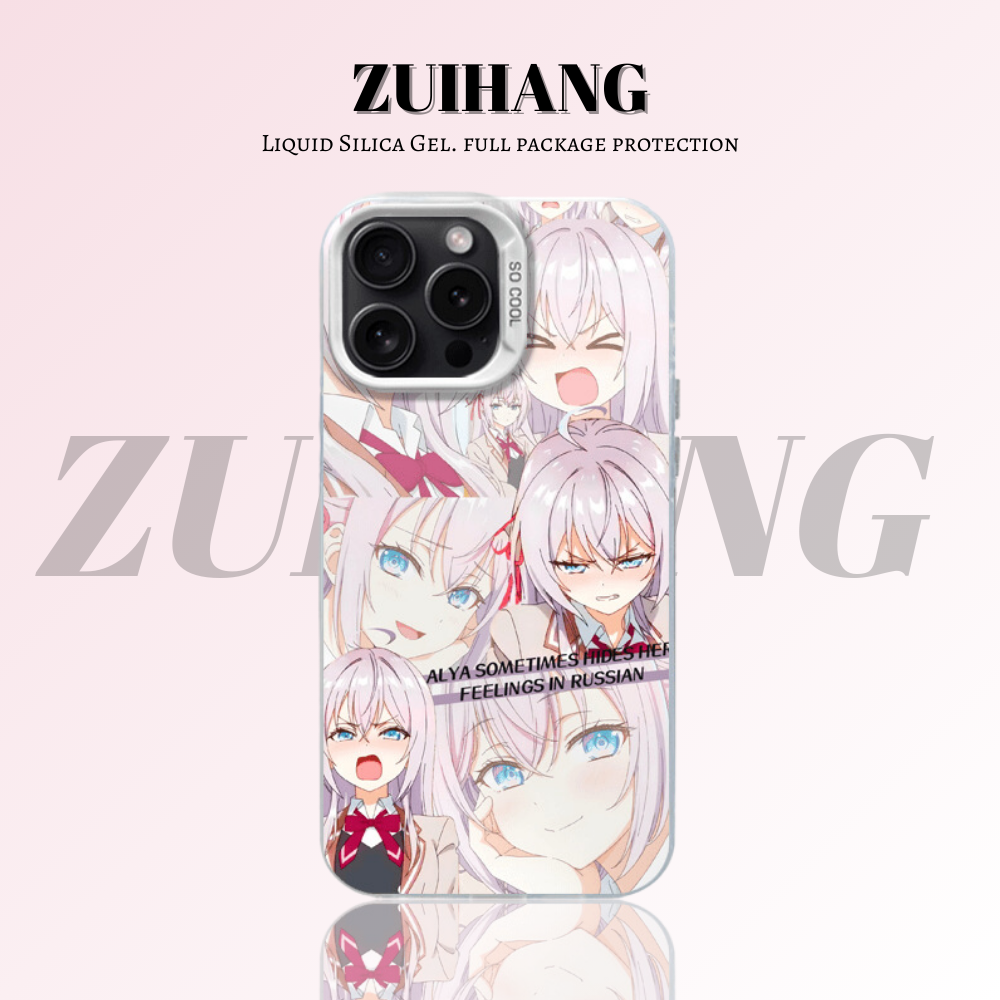 遮羞艾莉彩銀線條漸變防摔手機殼-ZUIHANG SHOP