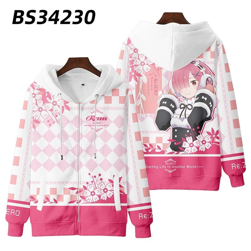 從零開始的异世界生活 親子情侶男女款連帽衛衣-ZUIHANG SHOP