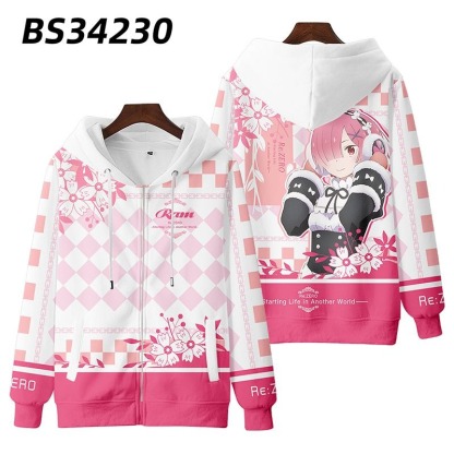 從零開始的异世界生活 親子情侶男女款連帽衛衣-ZUIHANG SHOP