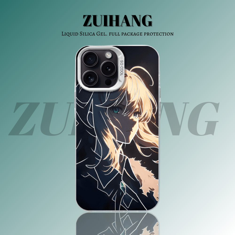 Fate/stay night彩銀線條漸變防摔手機殼-ZUIHANG SHOP