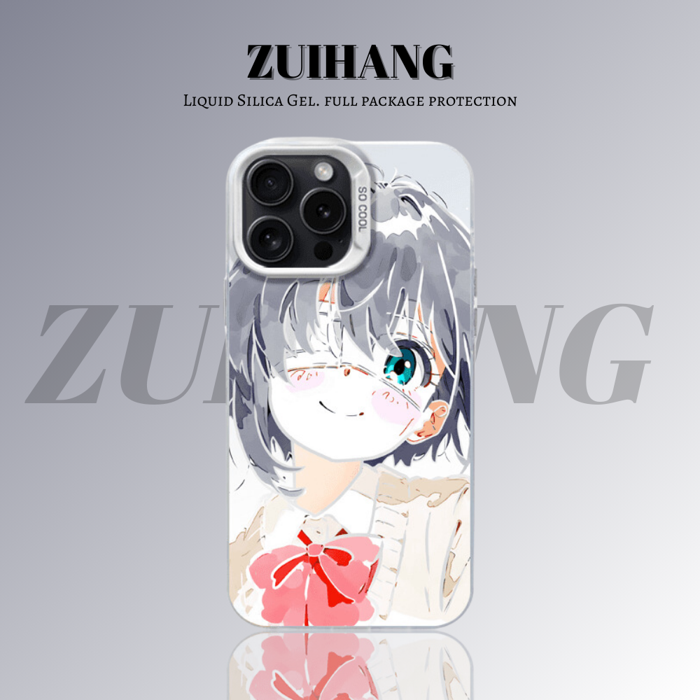 中二病也想談戀愛彩銀線條漸變防摔手機殼-ZUIHANG SHOP