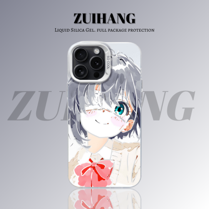 中二病也想談戀愛彩銀線條漸變防摔手機殼-ZUIHANG SHOP