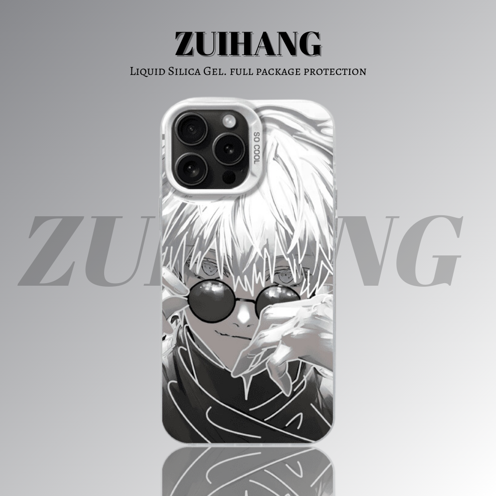 咒術迴戰彩銀線條漸變防摔手機殼-ZUIHANG SHOP
