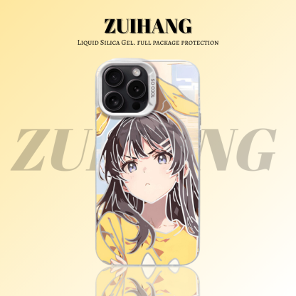 櫻島麻衣彩銀線條漸變防摔手機殼-ZUIHANG SHOP