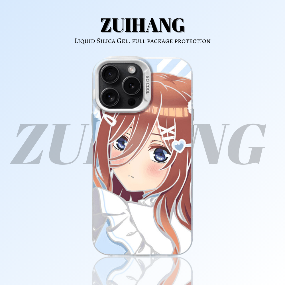 五等分的新娘彩銀線條漸變防摔手機殼-ZUIHANG SHOP