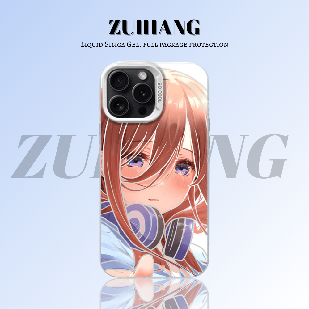 五等分的新娘彩銀線條漸變防摔手機殼-ZUIHANG SHOP