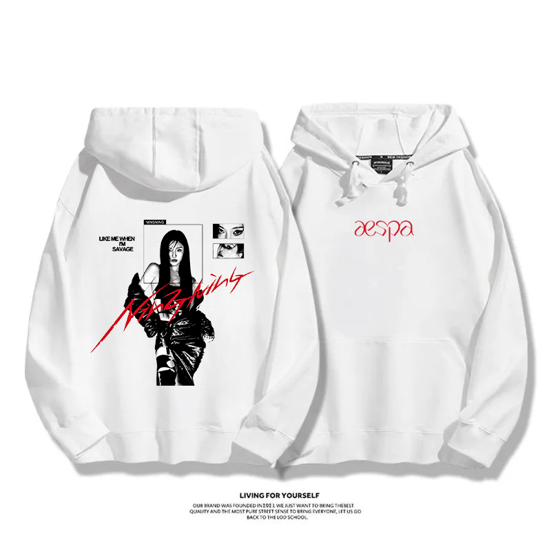 Aespa SYNK 2025秋冬新款 親子情侶男女連帽衛衣