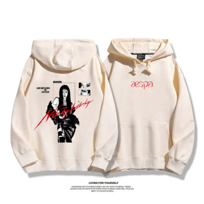 Aespa SYNK 2025秋冬新款 親子情侶男女連帽衛衣