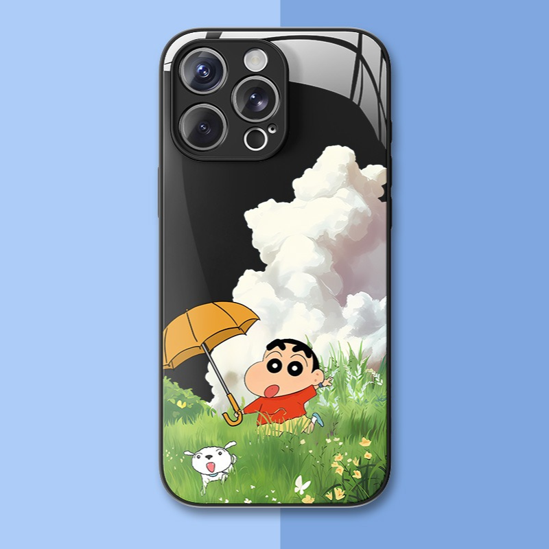 蠟筆小新新款高清全包防摔玻璃殼-ZUIHANG SHOP