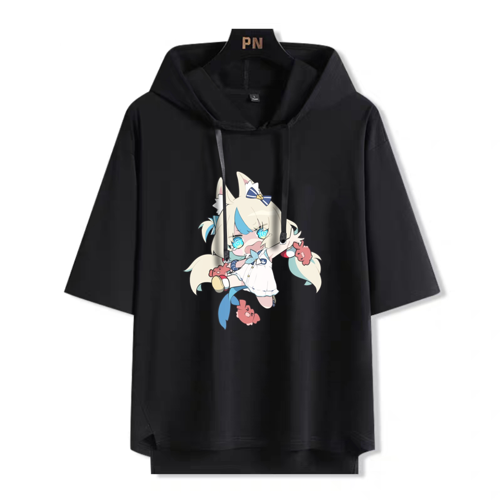 YouTuber 虛擬主播 Sameko Saba 鯊魚子 連帽短袖T恤-ZUIHANG SHOP