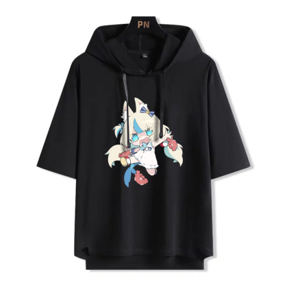 YouTuber 虛擬主播 Sameko Saba 鯊魚子 連帽短袖T恤-ZUIHANG SHOP