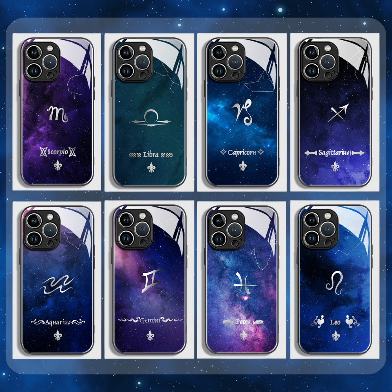 十二星座新款高清全包防摔玻璃殼-ZUIHANG SHOP