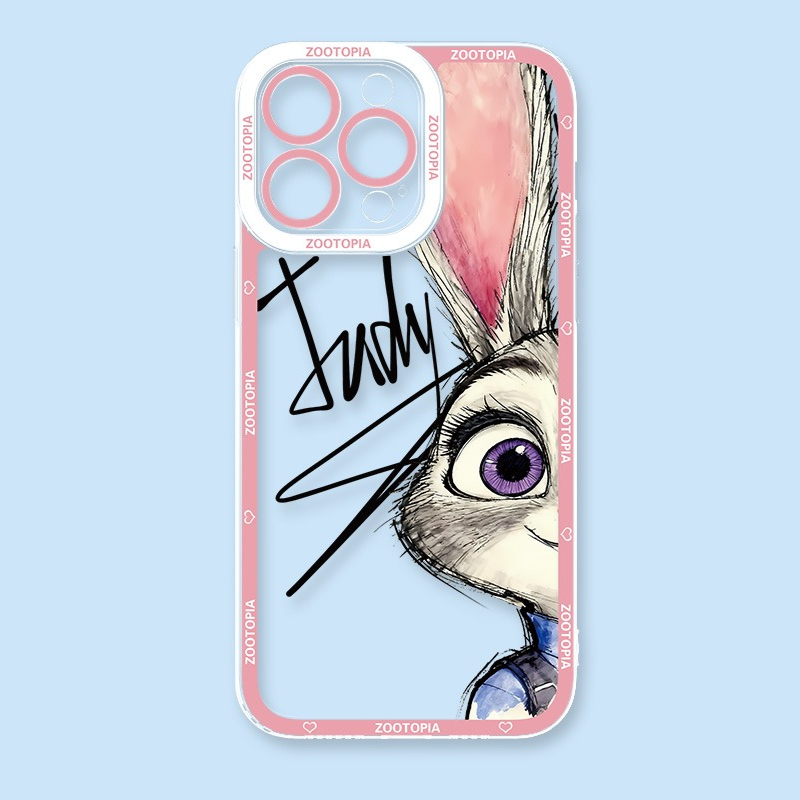 動物方城市天使眼透明防摔軟殼