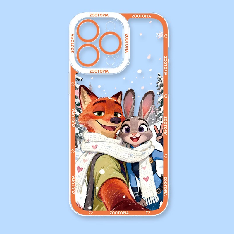 動物方城市天使眼透明防摔軟殼