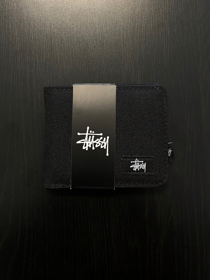 斯圖西潮牌皮夾 潮牌牛津布短版錢包