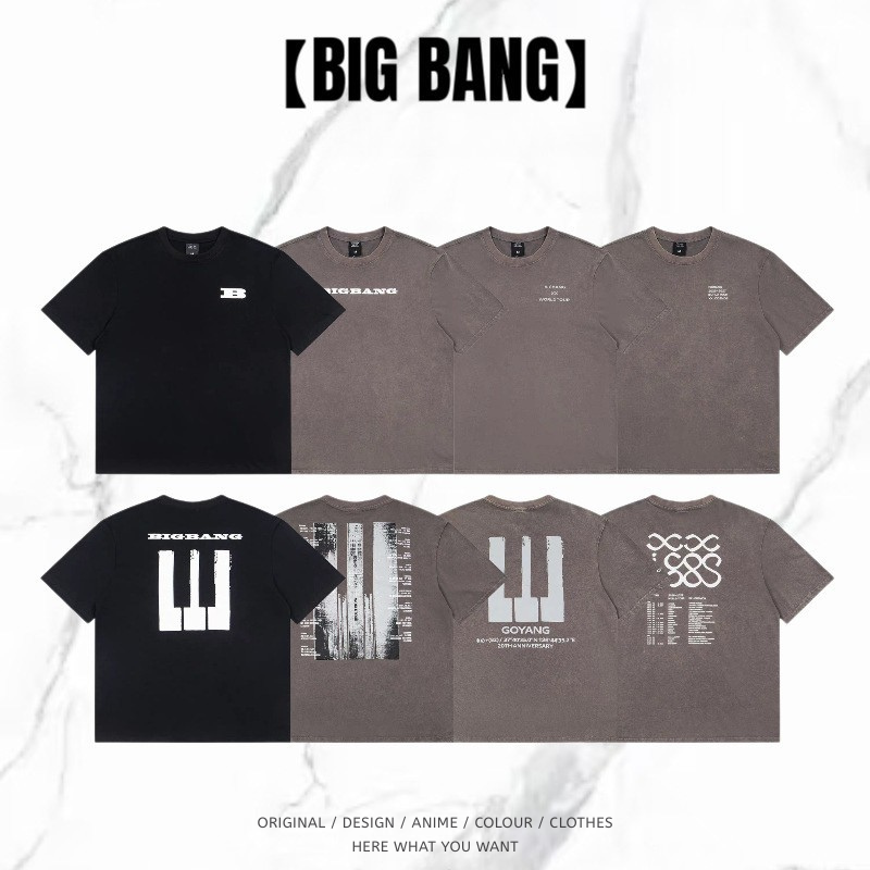 BIGBANG 世巡 XX: COSMOS 短袖T恤｜字母印花休閒上衣