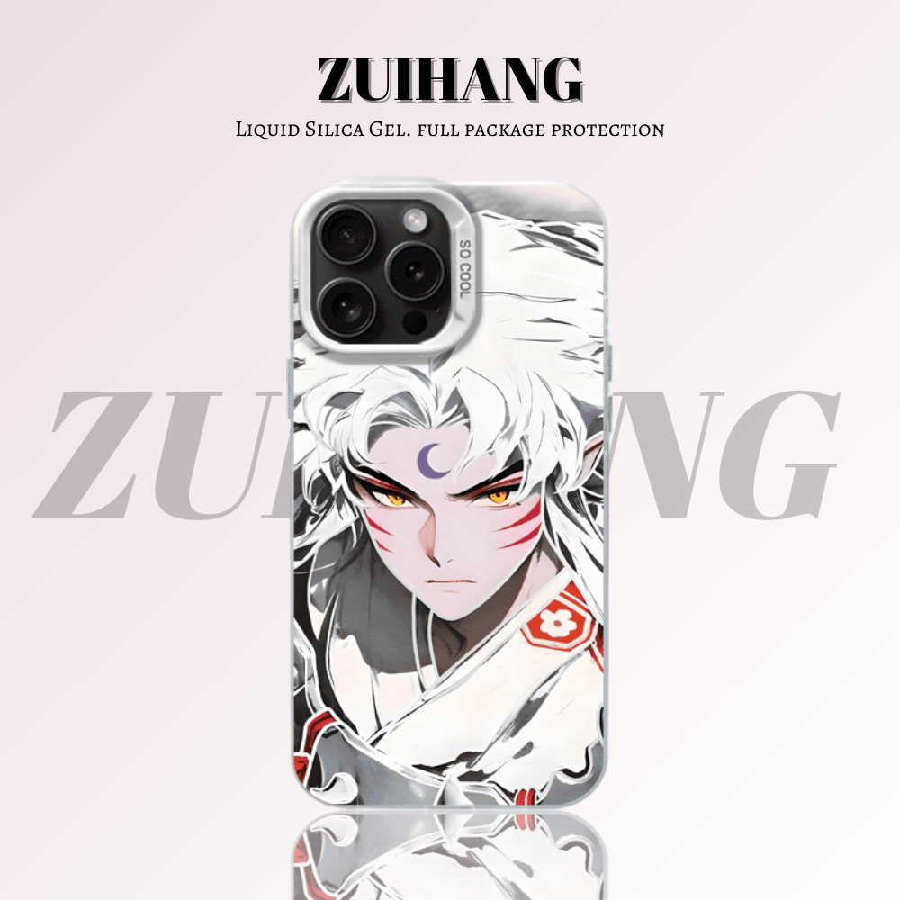 犬夜叉彩銀線條漸變防摔手機殼-ZUIHANG SHOP