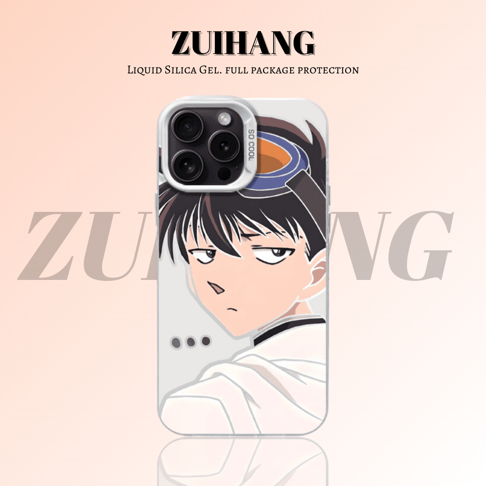 名偵探柯南彩銀線條漸變防摔手機殼-ZUIHANG SHOP