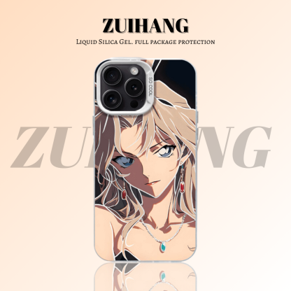 名偵探柯南彩銀線條漸變防摔手機殼-ZUIHANG SHOP