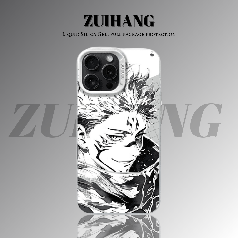 咒術迴戰彩銀線條漸變防摔手機殼-ZUIHANG SHOP