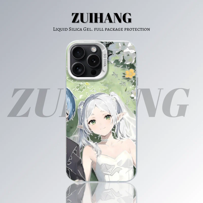芙莉蓮彩銀線條漸變防摔手機殼