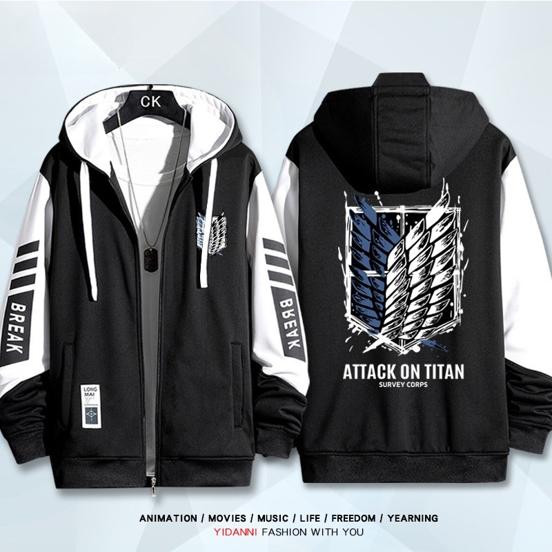 進擊的巨人 調查兵團 手繪連帽衫 春秋舒適外套