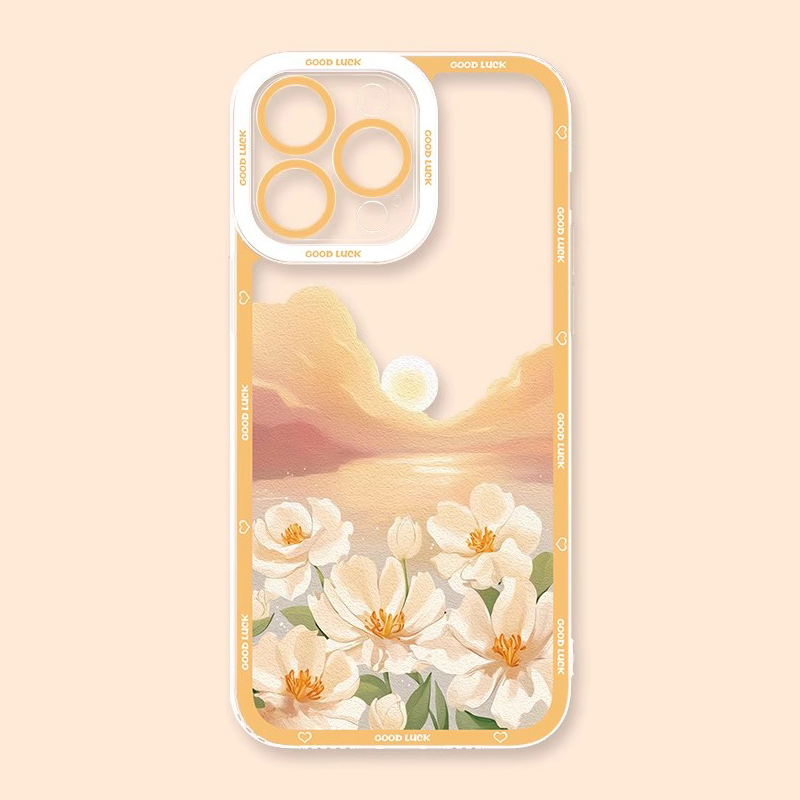 花海油畫天使眼透明防摔軟殼-ZUIHANG SHOP