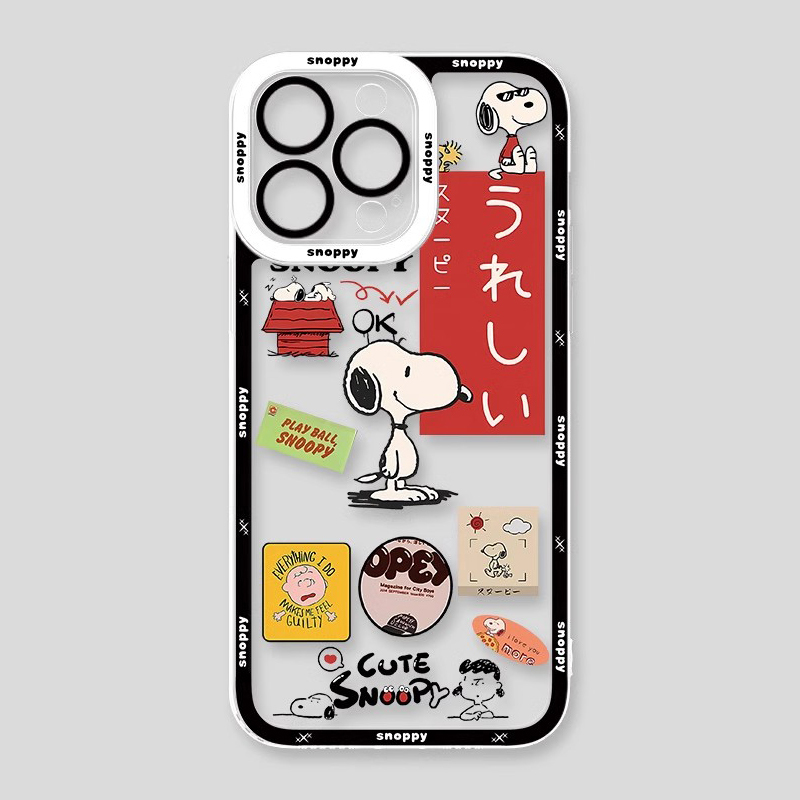 Snoopy史努比天使眼透明防摔軟殼