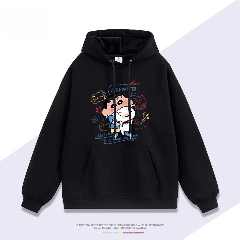 蠟筆小新 聯名衛衣2025秋冬新款 親子情侶裝連帽衛衣