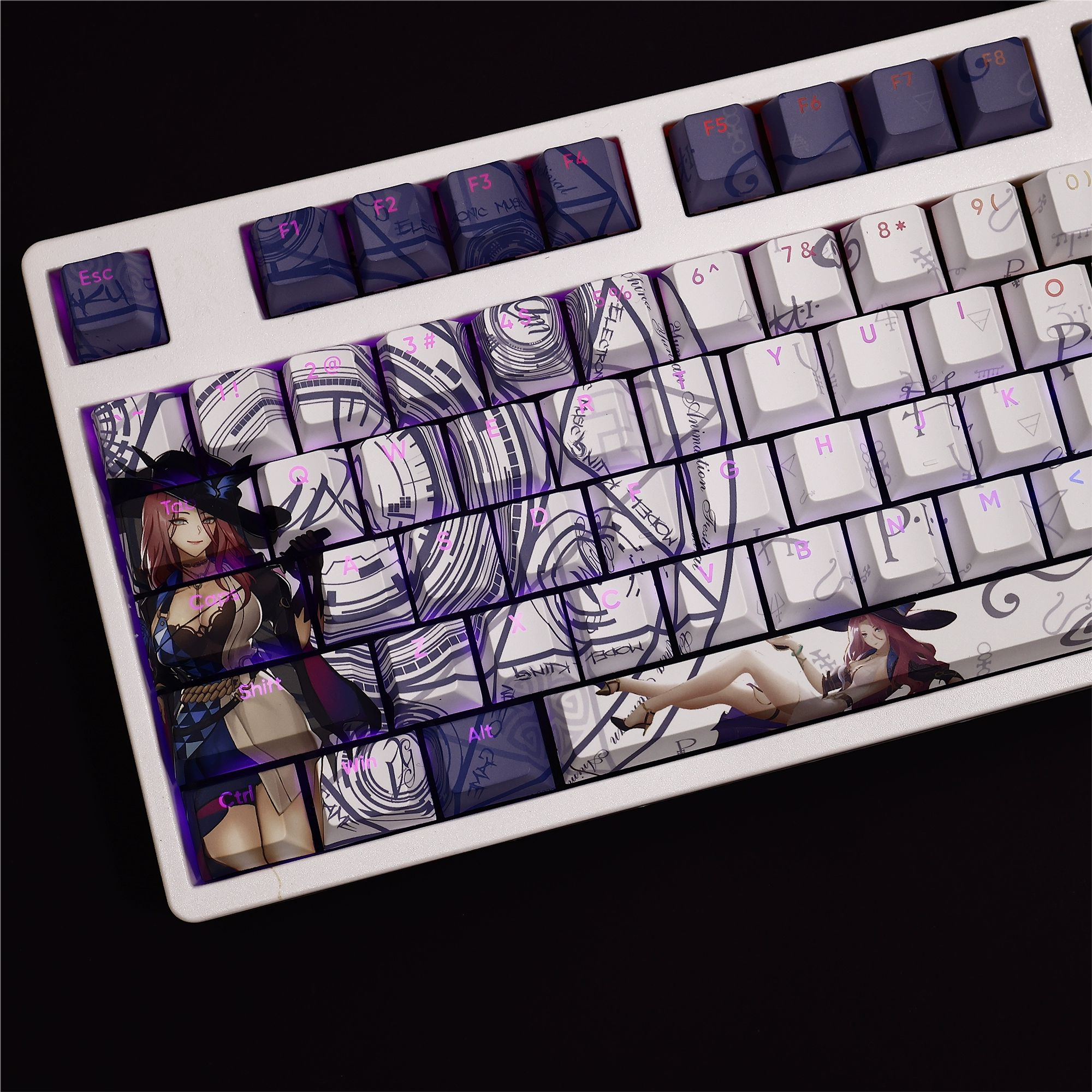 翡翠透光RGB108鍵標準配列衛星軸鍵帽-ZUIHANG SHOP