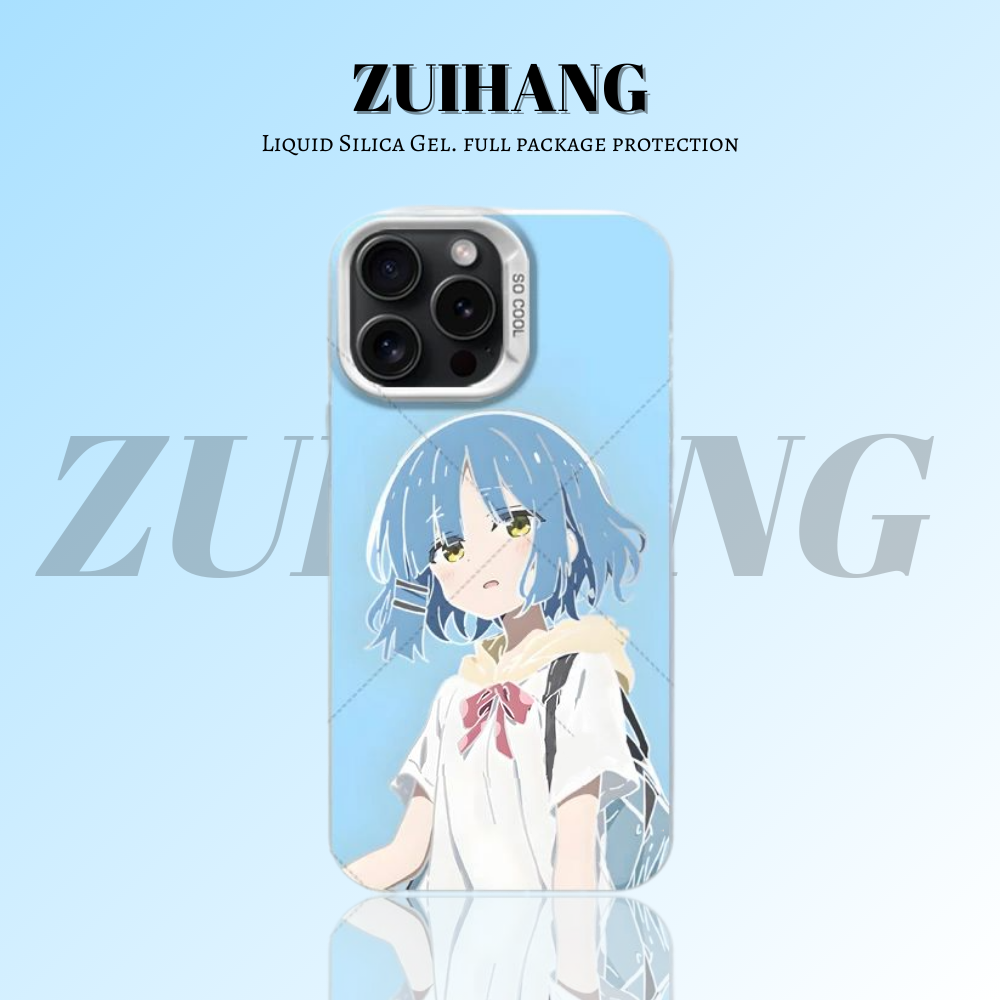 孤獨搖滾彩銀線條漸變防摔手機殼