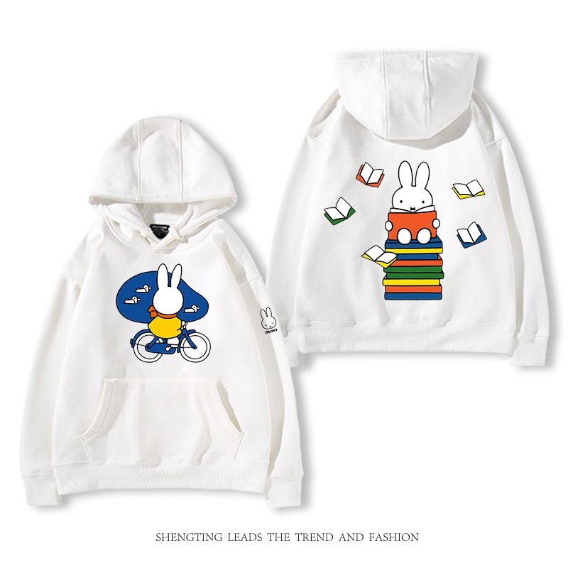 米菲聯名miffy兔 2025秋冬新款 親子情侶裝連帽衛衣