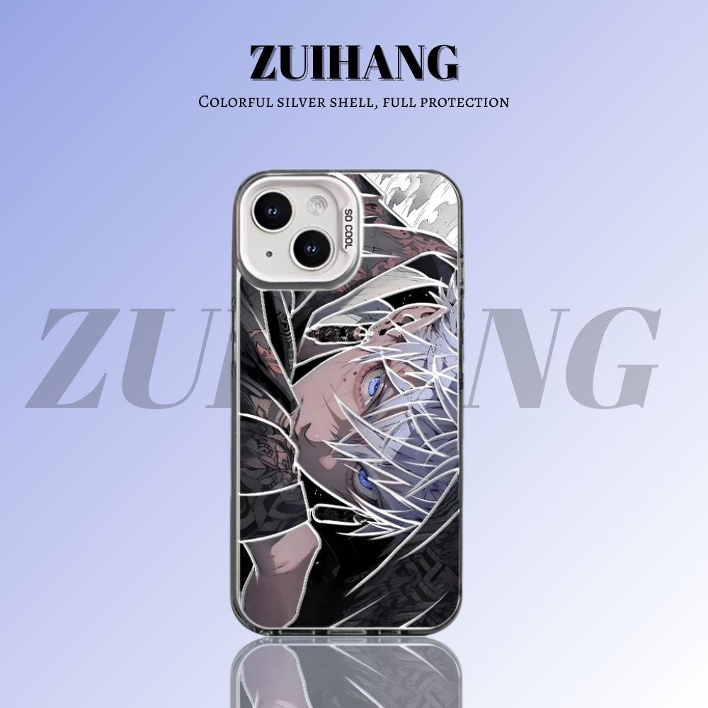 咒術迴戰彩銀線條漸變防摔手機殼-ZUIHANG SHOP