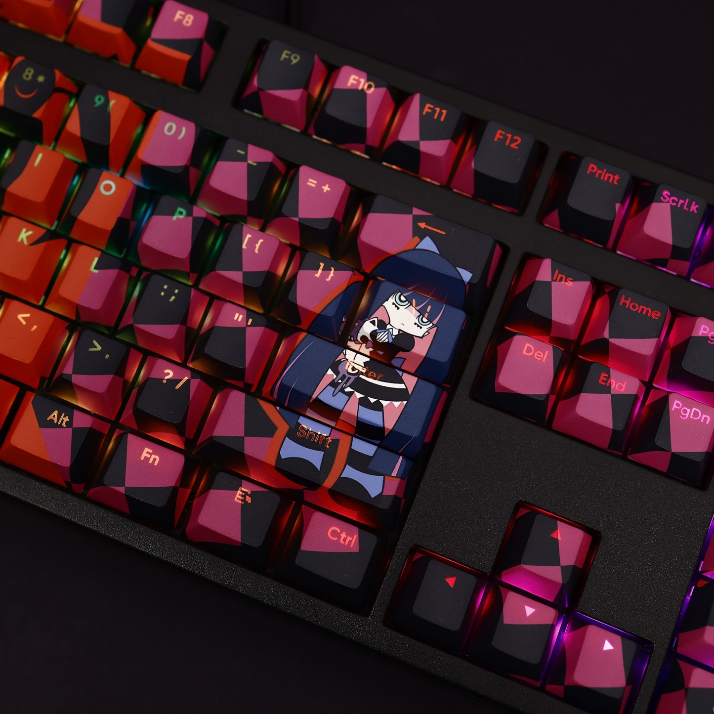 吊帶襪天使透光RGB108鍵標準配列衛星軸鍵帽-ZUIHANG SHOP